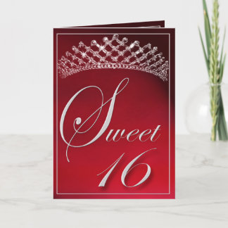 Tarjeta ¡Dulce 16 con una tiara!