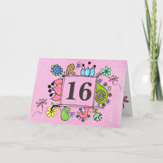 Tarjeta Dulce 16 Dieciséis Regalo de cumpleaños Saludo