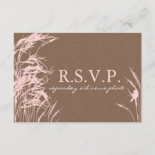 Tarjeta dulce A2 de RSVP de la novia del otoño