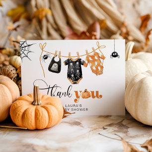 Tarjeta Dulce Boo baby shower de Halloween gracias