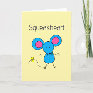 Tarjeta Dulce Castigo de Amor Ratón Kawaii Squeakheart