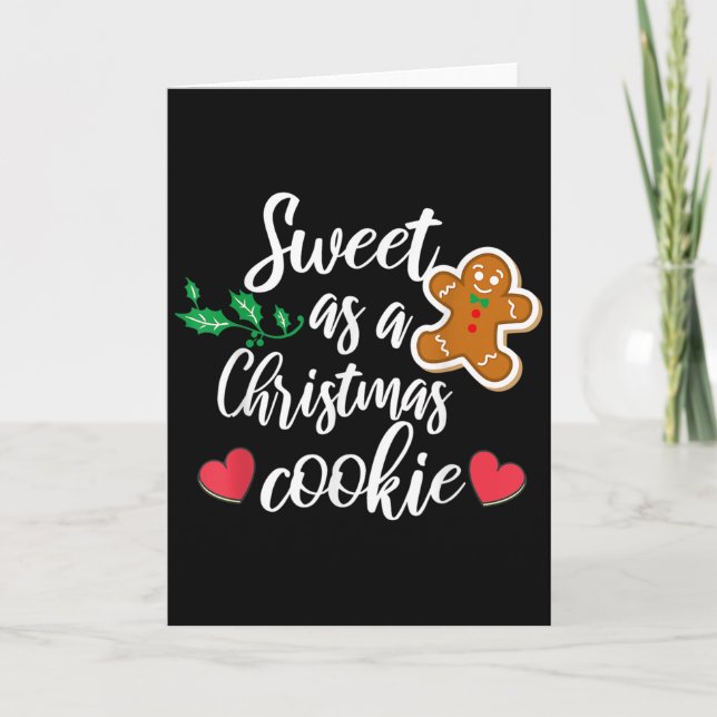 Tarjeta Dulce como una galleta de Navidad - Galleta, Navid (Anverso)