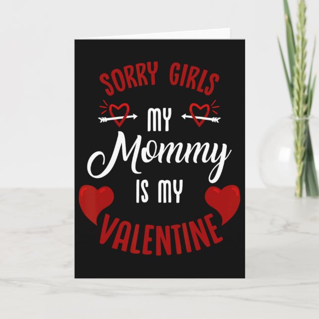 Tarjeta Dulce Corazón de Mamá Amor Familiar Divertido (Anverso)