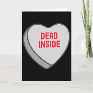 Tarjeta Dulce Corazón Divertido Muerto Por Dentro Divertid