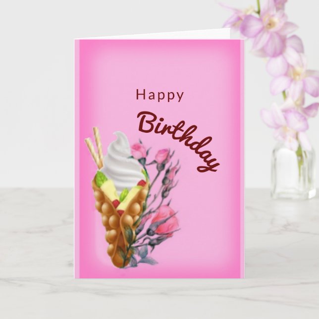 Tarjeta Dulce cumpleaños (Orquídea)