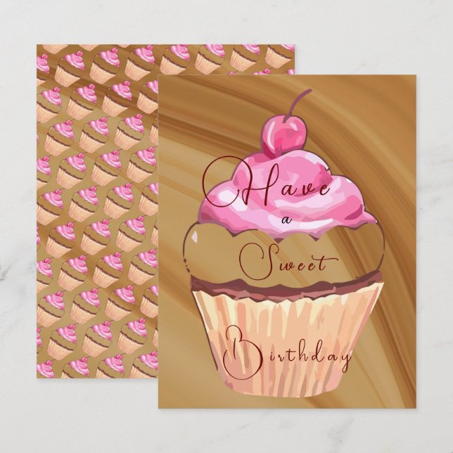 Tarjeta Dulce cumpleaños (Anverso / Reverso)