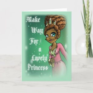 Tarjeta Dulce cumpleaños de princesa afroamericana
