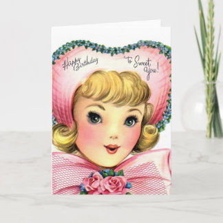 Tarjeta Dulce cumpleaños en rosa