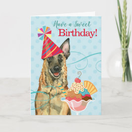 Tarjeta Dulce cumpleaños Malinois