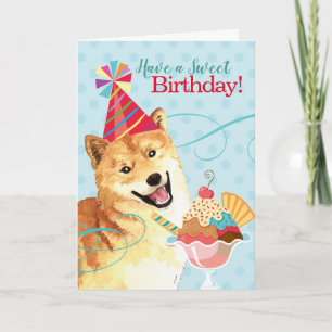 Tarjeta Dulce cumpleaños Shiba Inu