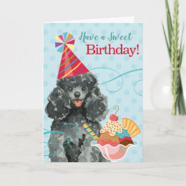 Tarjeta Dulce cumpleaños Toy Poodle