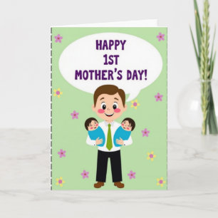 Tarjeta dulce de bebés para el Día del Padre