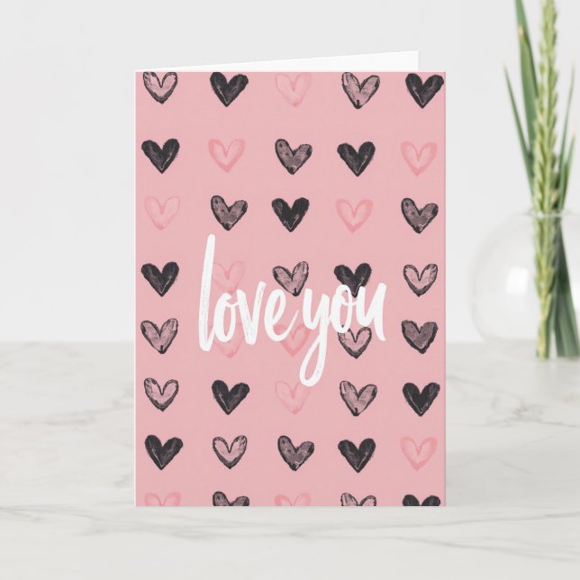 Tarjeta Dulce de Corazones Te Amo (Anverso)