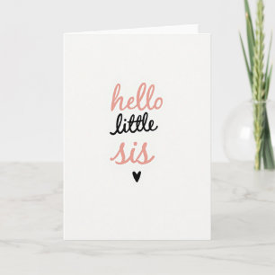 Tarjeta Dulce de Hola Hermanita