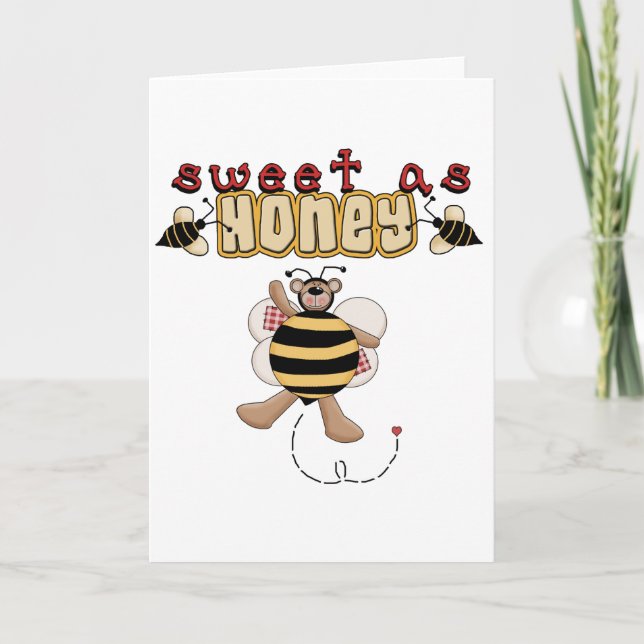 Tarjeta Dulce de la abeja como las camisetas y regalos de (Anverso)