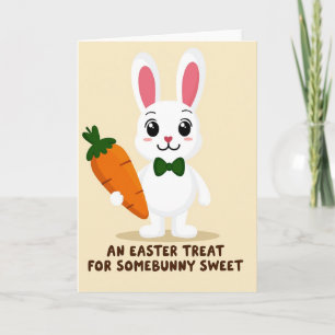Tarjeta Dulce de Pascua de Conejito