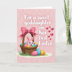 Tarjeta dulce de Pascua para ahijada