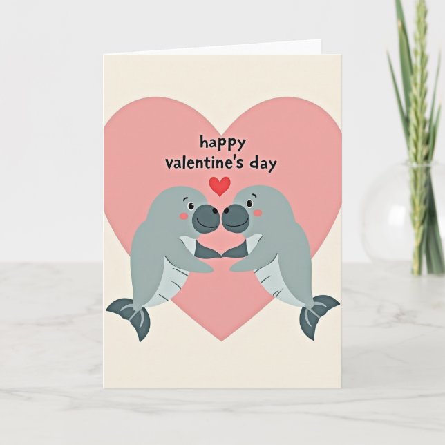 Tarjeta dulce de San Valentín marina (Anverso)