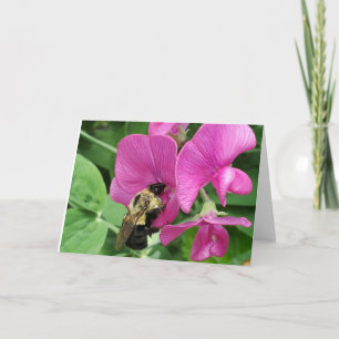 Tarjeta dulce de té y abeja
