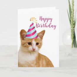 Tarjeta Dulce De Tu Gato Feliz Cumpleaños Saludo 