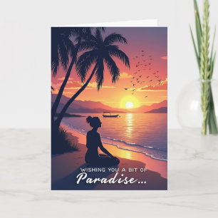 Tarjeta dulce del día de la madre al atardecer
