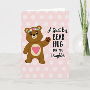 Tarjeta dulce del día de la madre oso