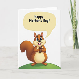 Tarjeta dulce del día de la madre para animal