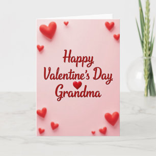 Tarjeta dulce del día de San Valentín para la abue