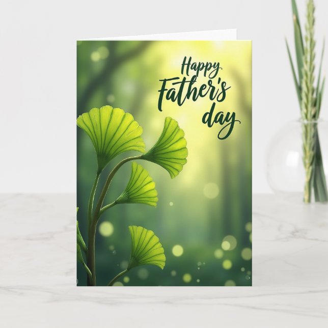Tarjeta Dulce del Día del Padre con Hoja de Lima (Anverso)