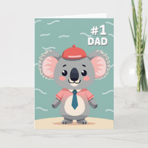 Tarjeta Dulce del Día del Padre de Koala