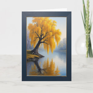 Tarjeta dulce del Día del Padre del Árbol Dorado
