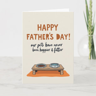 Tarjeta dulce del día del padre para mascotas