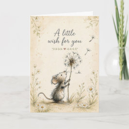 Tarjeta Dulce Deseo de Ratón | Pensando en Ti