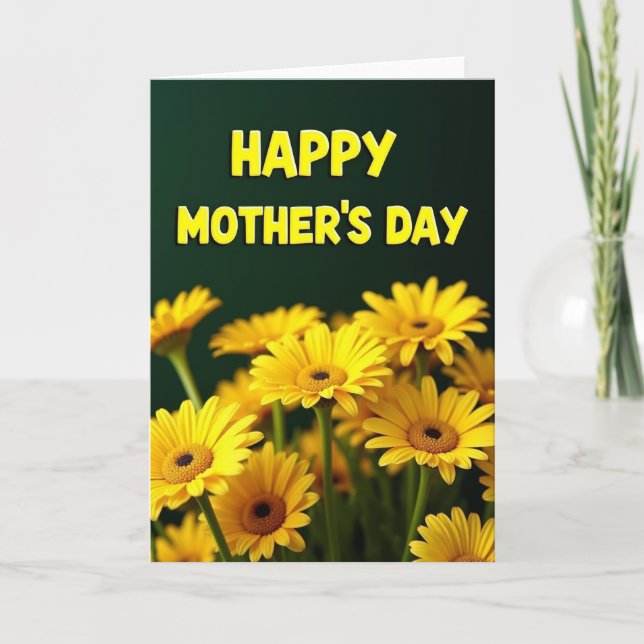 Tarjeta Dulce Día de la Madre Daisy (Anverso)
