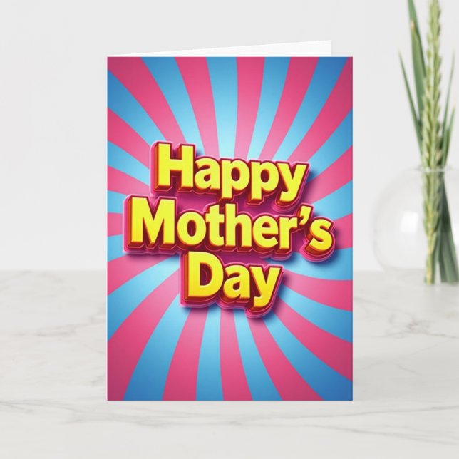 Tarjeta Dulce Día de la Madre Soleado (Anverso)