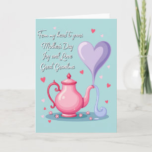 Tarjeta Dulce Día de las Madres Tetera Acuática
