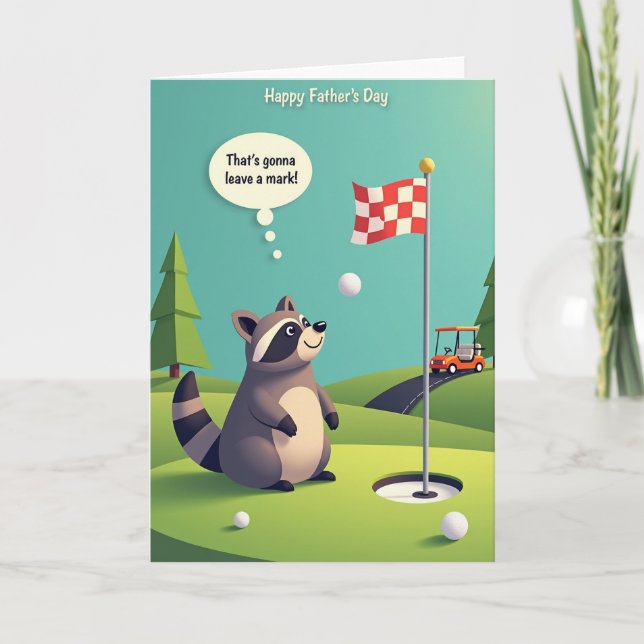 Tarjeta Dulce Día del Padre Campo de Golf (Anverso)