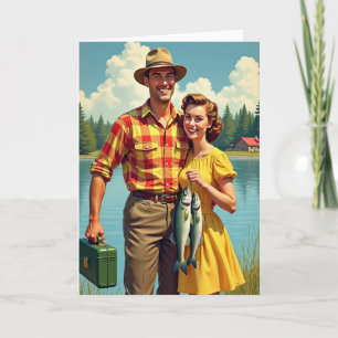Tarjeta Dulce Día del Padre para un viaje de pesca