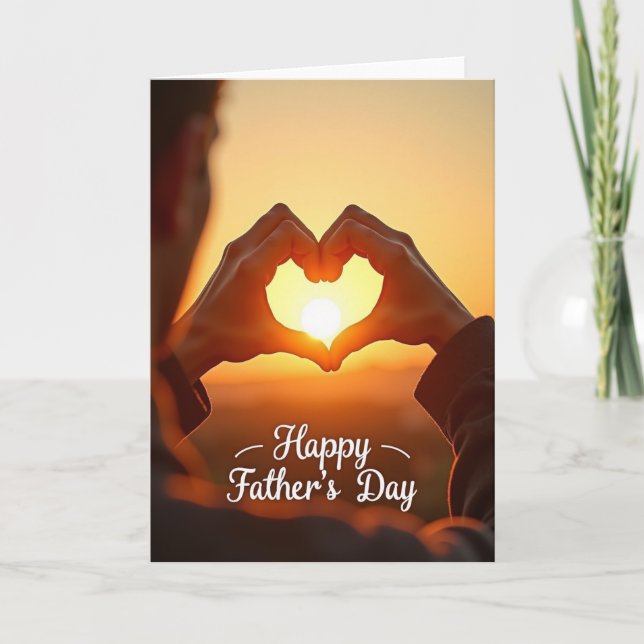 Tarjeta Dulce Día del Padre Puestas de Sol (Anverso)