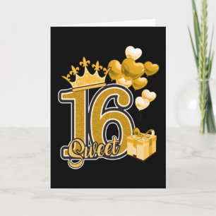 Tarjeta Dulce Dieciséis Años de Oro