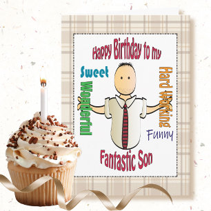 Tarjeta Dulce Diversión Adulto Hijo Personalizado Compleme