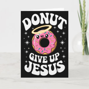 Tarjeta Dulce Donut Cristiano Divertido Fe Humor Retro Jes