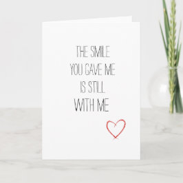 Tarjeta Dulce El día de San Valentín La Sonrisa Que Me Das
