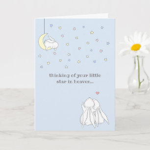 Tarjeta Dulce estrella en la pérdida del cielo de simpatía