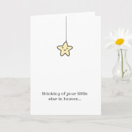 Tarjeta Dulce estrella en la pérdida del cielo de simpatía