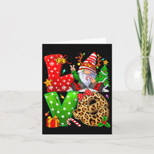 Tarjeta Dulce familia de gnomos Navidad para mujeres hombr