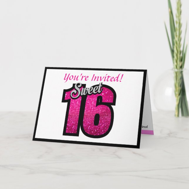 Tarjeta Dulce fiesta de cumpleaños de Personalizar de invi (Anverso)