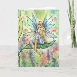 Tarjeta Dulce Flor de Hada de Día de Verano Arte