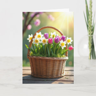 Tarjeta dulce floral de primavera