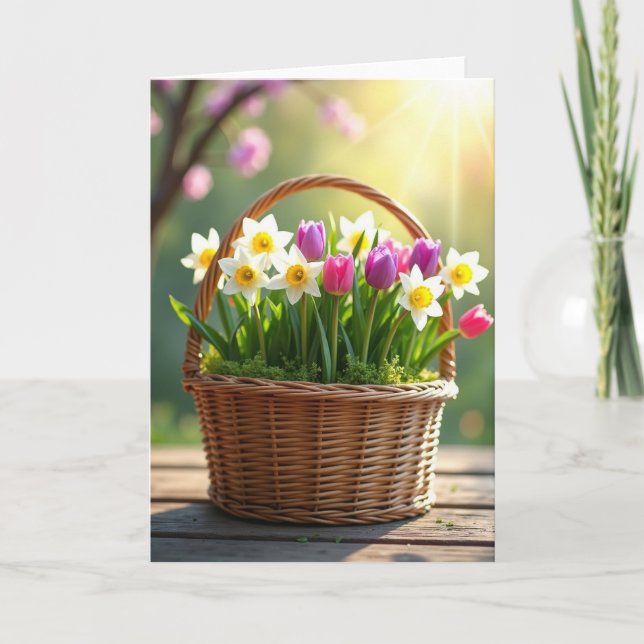 Tarjeta dulce floral de primavera (Anverso)